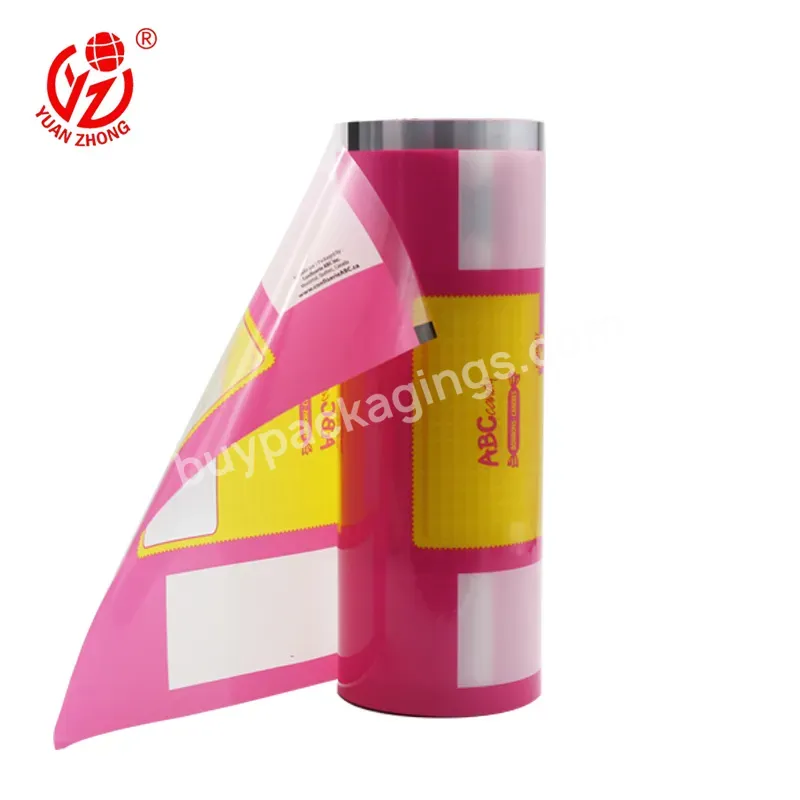 Custom Color Printing Logo Design Soft Laminated Package Film Roll For Food Candy Film With Transparent Window Packaging Film