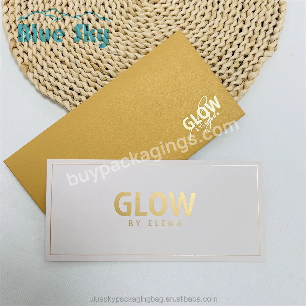 Custom Color Printing Produces Recycled Pearl Paper Folded Square Envelopes And Custom Kraft Paper Envelopes Gold Postcards - Buy Envelope For Gift Packaging,Thank You Card,Thank You Card And Envelope.