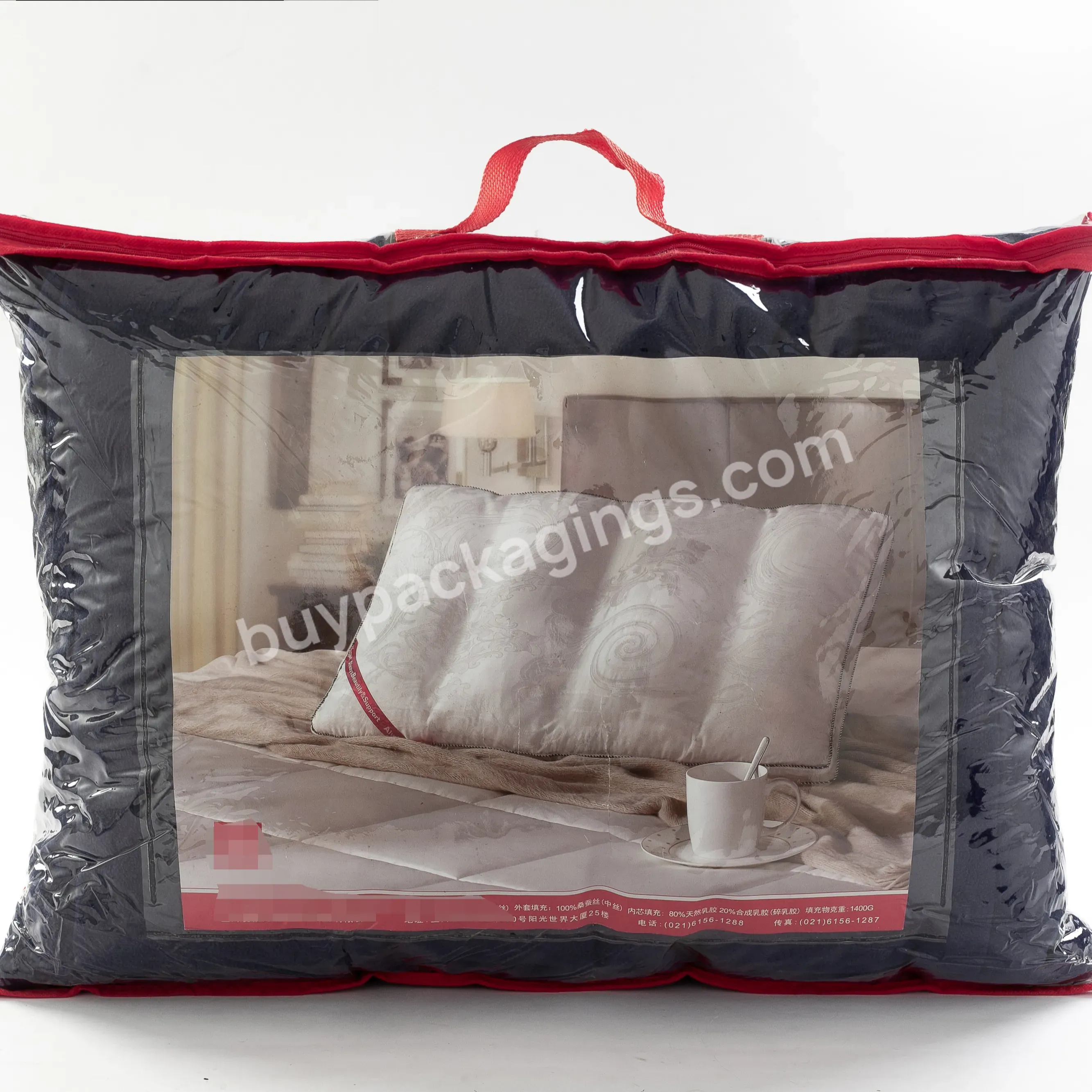 Custom Color Printing Pvc And Non Woven Pillow Zipper Bags - Buy Pvc And Non Woven Pillow Bags,Color Priting Zipper Bags,Custom Pillow Zipper Bags.