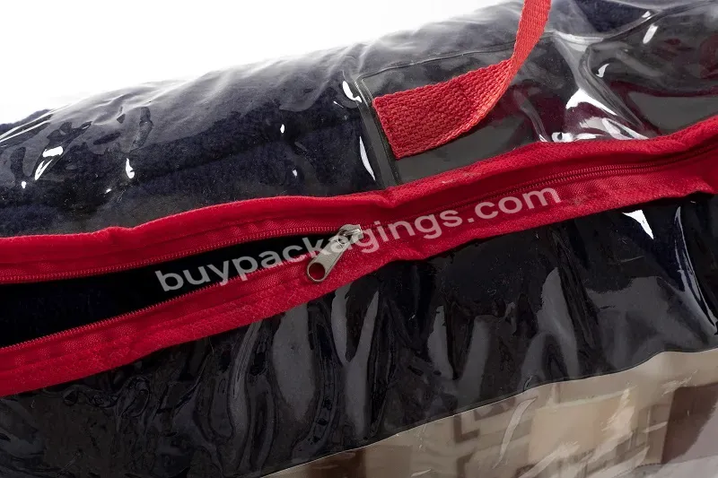 Custom Color Printing Pvc And Non Woven Pillow Zipper Bags