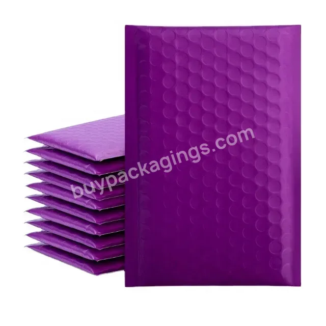 Custom Color Size Purple Padded Envelopes Eco-friendly Wholesale 10.5*16 Inch Mailers Bubble Bag For Plastic Bottle And Jewelry