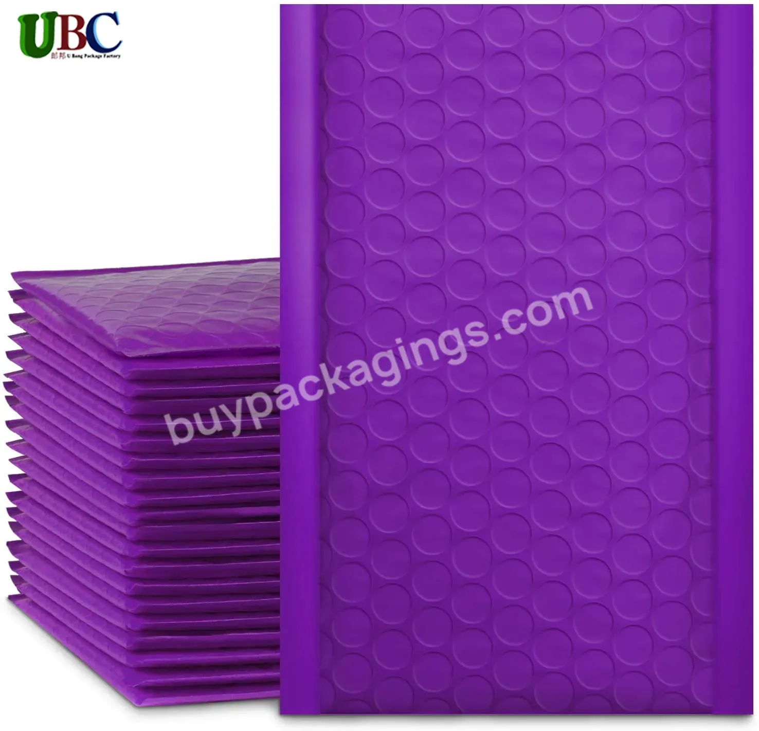 Custom Color Size Purple Padded Envelopes Eco-friendly Wholesale 10.5*16 Inch Mailers Bubble Bag For Plastic Bottle And Jewelry