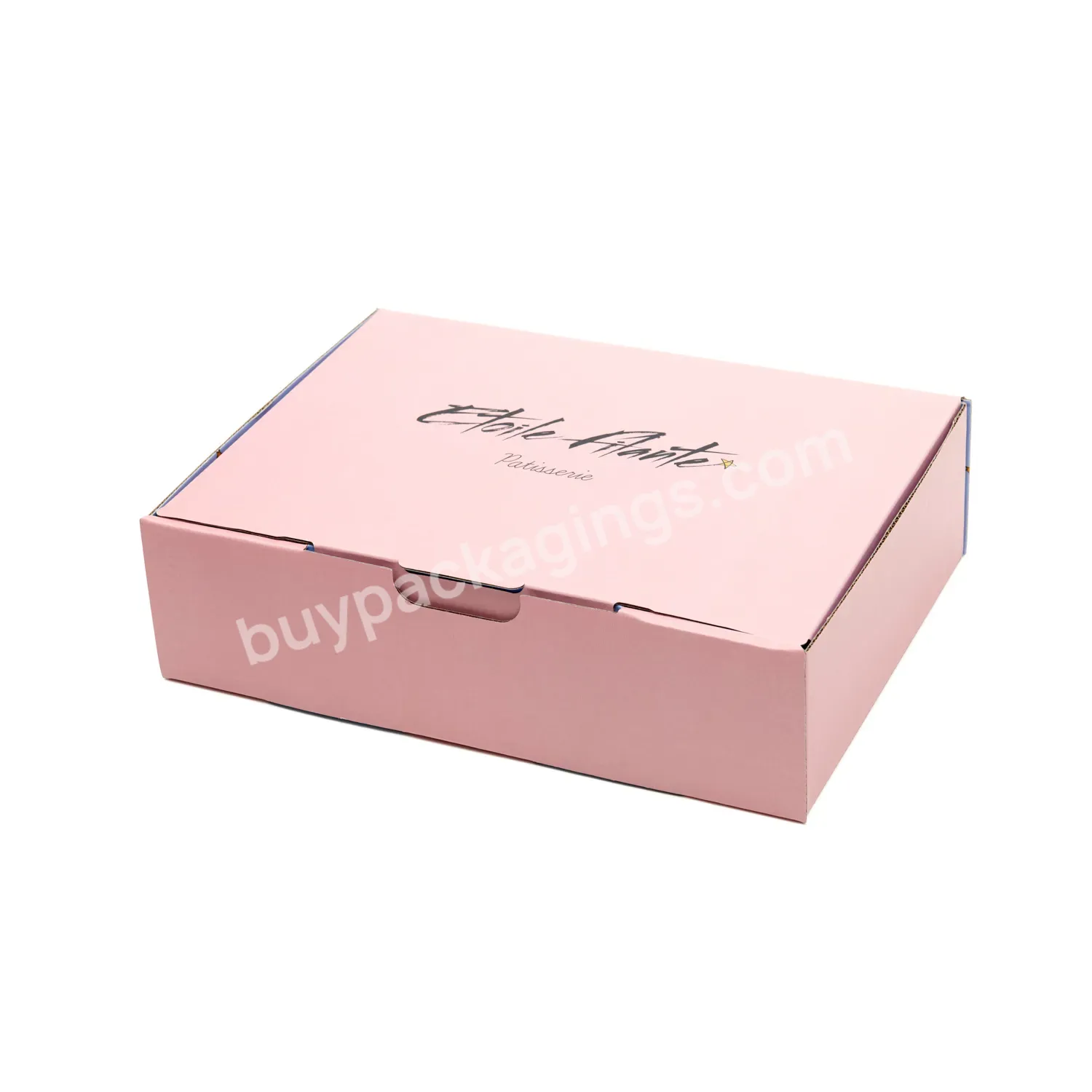 Custom Colored Boxes Logo Packaging Pink Cardboard Printed Eco Clothing Mailer Box