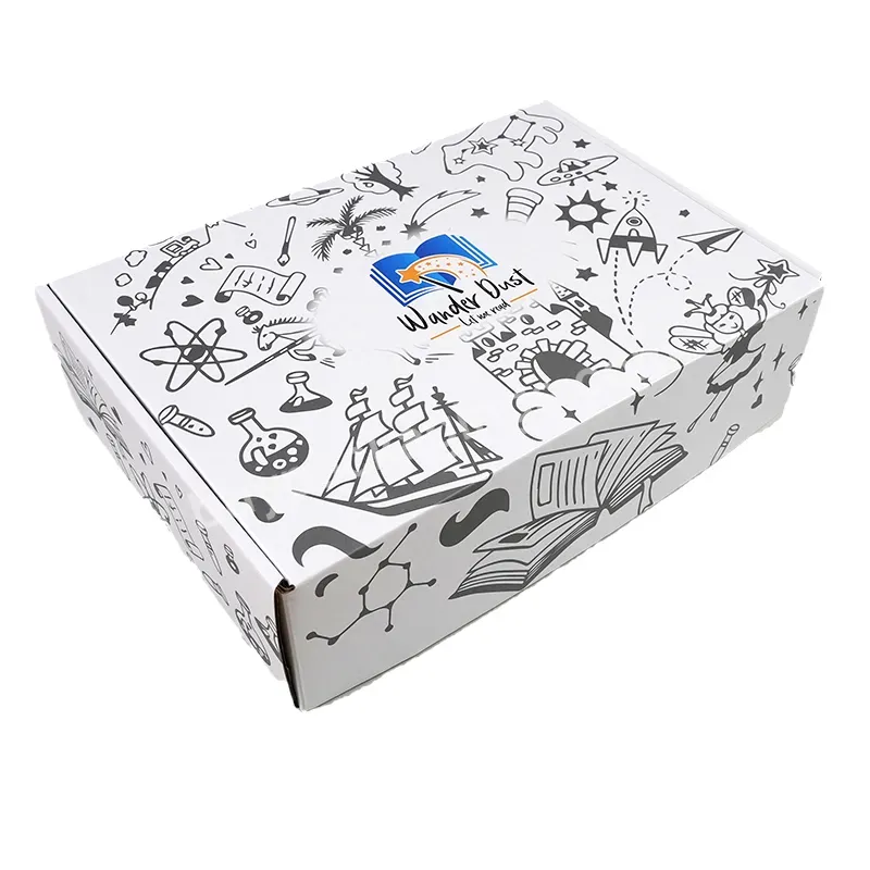 Custom Colored Paper Mailer Box Cardboard Carton Clothing Hat Shipping Boxes Packaging Corrugated Box