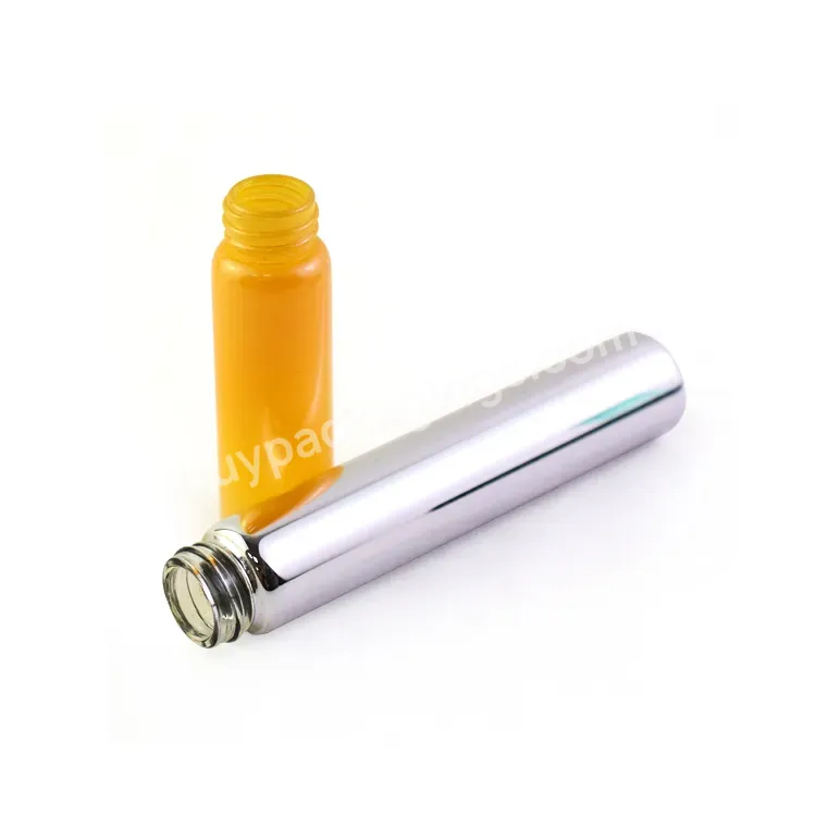 Custom Colored Printing Smell Proof Leak Proof Golden /sliver Cap Luxury Glass Test Tube With Child Proof Lid