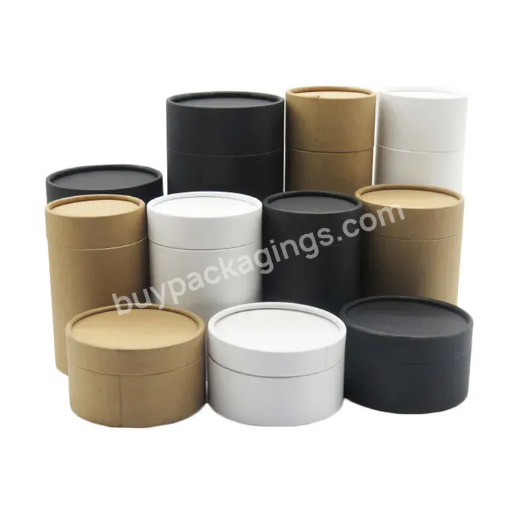 Custom Colorful Eco Friendly Carton Cylinder Kraft Paper Round Box Empty Biodegradable Craft Cardboard Boxes Packaging Tubes