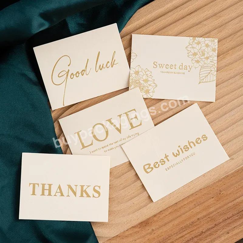 Custom Colorful Gold Foil Paper Thank You Cards With Logo Thank You Business Card Printing