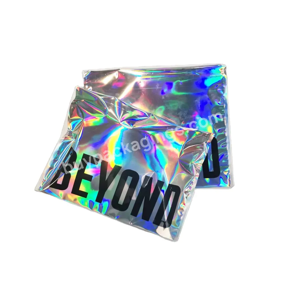 Custom Colorful Holographic Bags Poly Mailer Self-adhesive Film 5 Gallon Mylar Bags Support Custom Moisture Proof Biodegradable