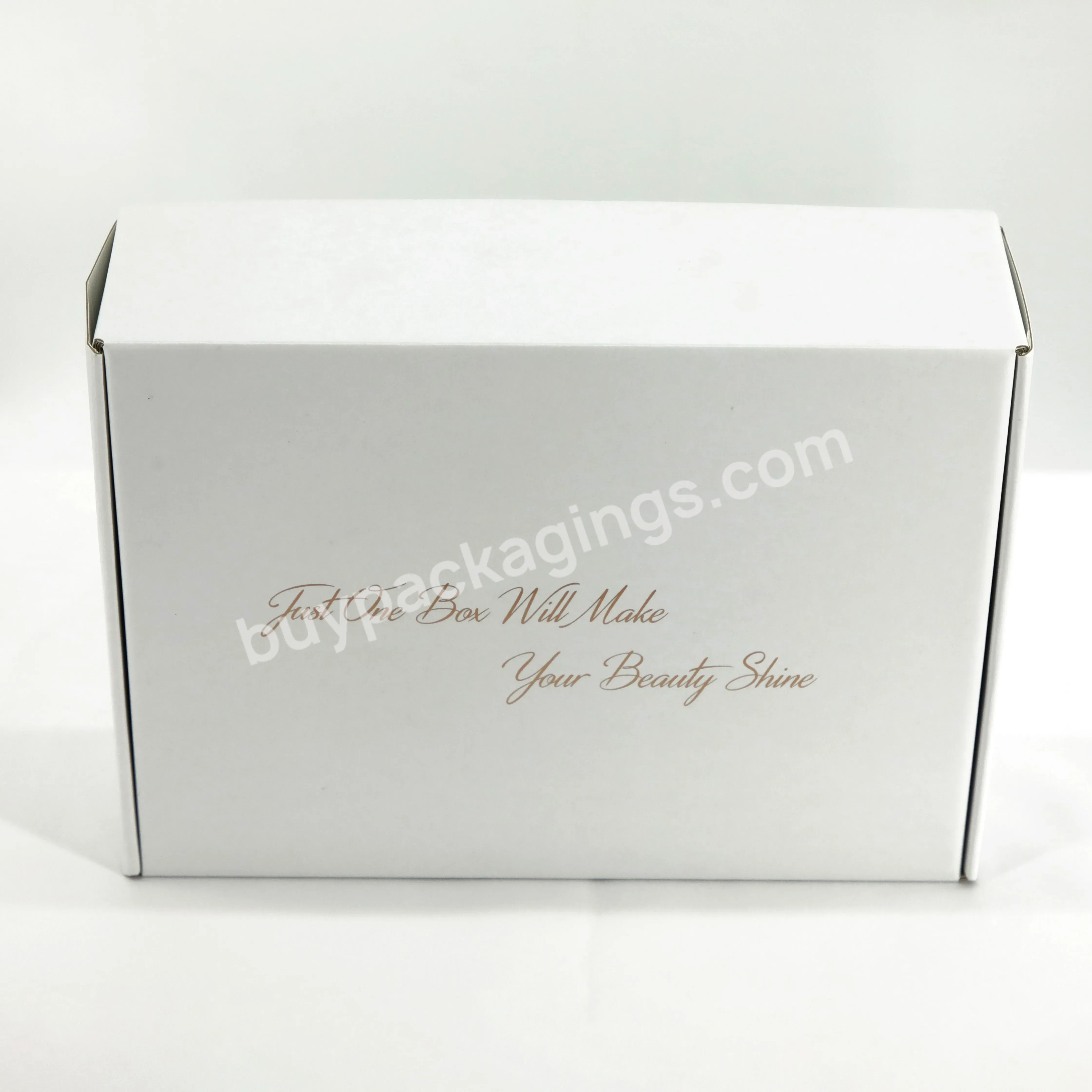 Custom Colorful Tuck Top Corrugated Mailing Mail Cosmetic Set Carton Flip Packaging Cardboard Kraft Paper Box With Logo Printing