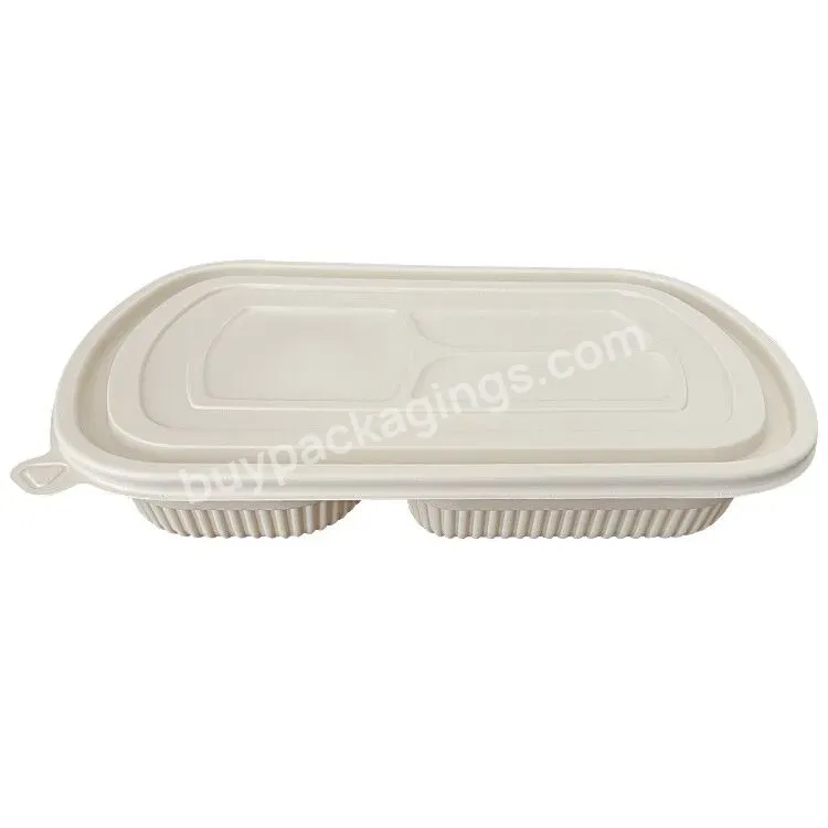 Custom Corn Starch Material Disposable Takeaway Lunch Box To Go Food Packing Container With Lid