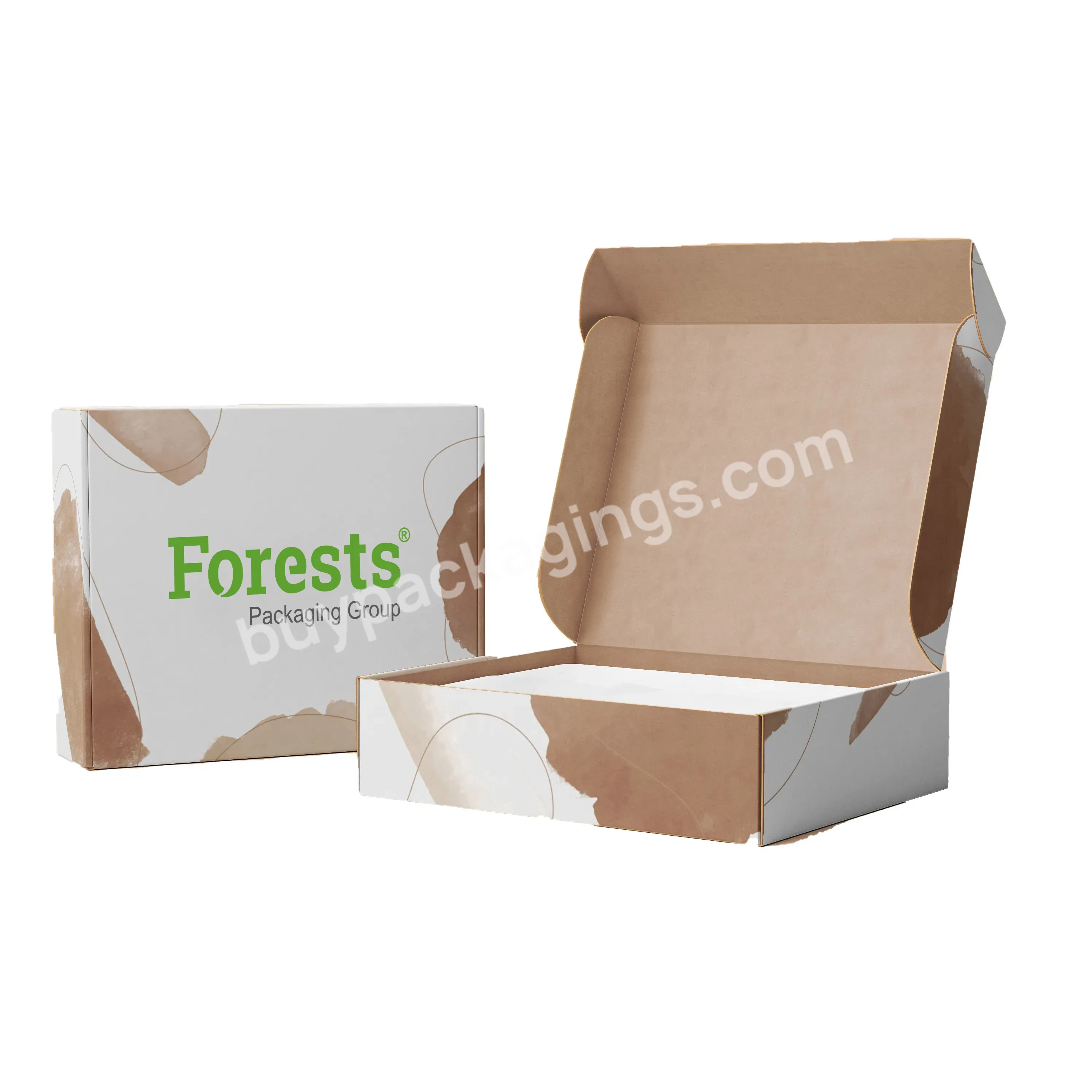 Custom Corrugated Kraft Carton T Shirt Mailer Box Paper For Apparel