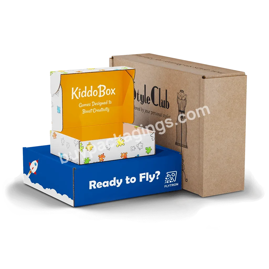 Custom Corrugated Kraft Carton T Shirt Mailer Box Paper For Apparel