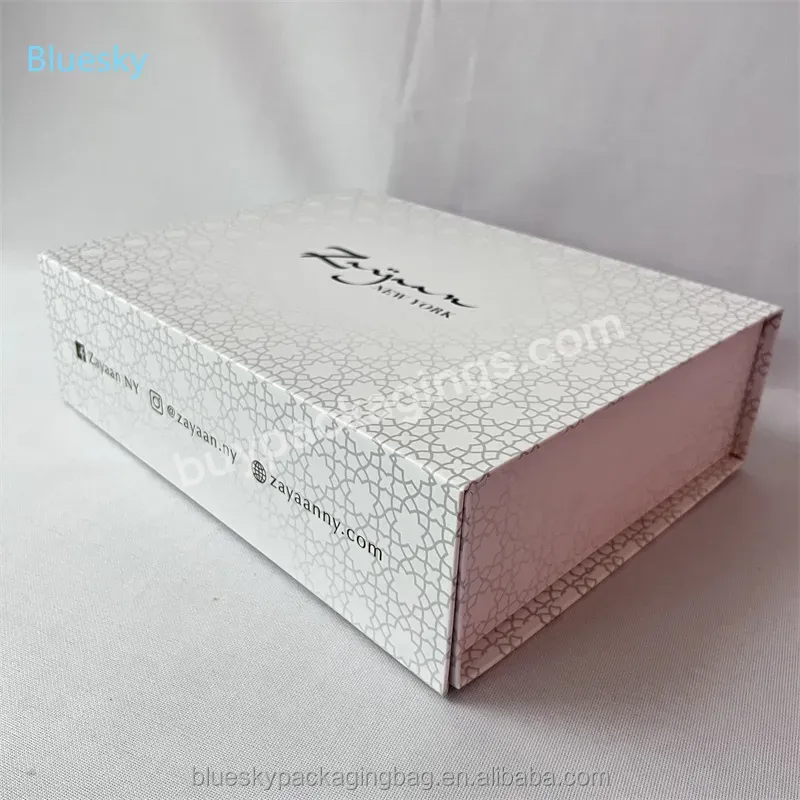 Custom Corrugated Paper Packaging Box White Paper Mail Magnet Box For Clothing Gift Package