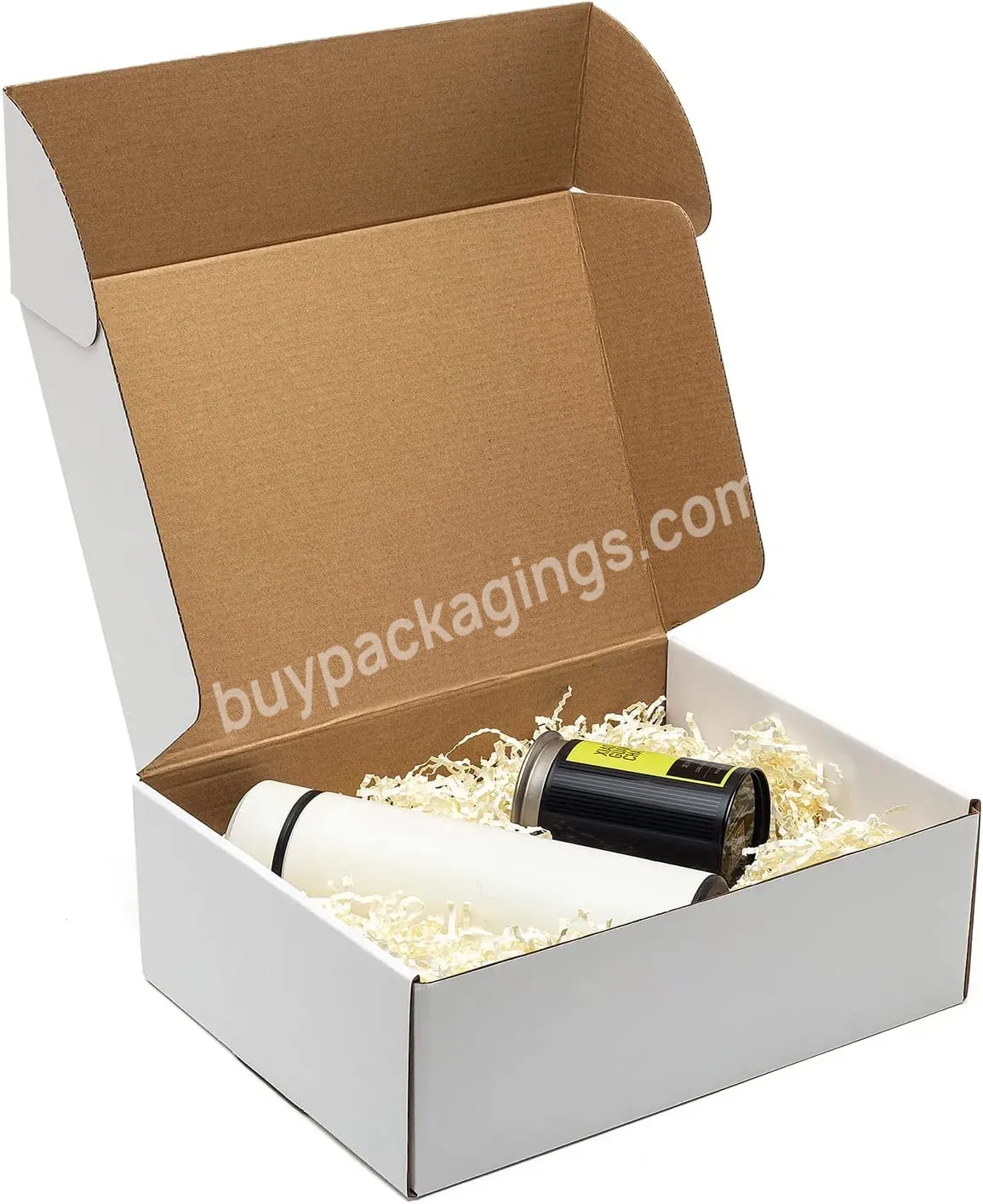 Custom Corrugated Recyclable Cardboard Box Flat Literature Packaging Mailer Boxes