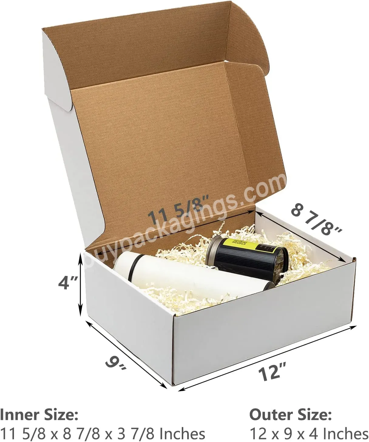 Custom Corrugated Recyclable Cardboard Box Flat Literature Packaging Mailer Boxes