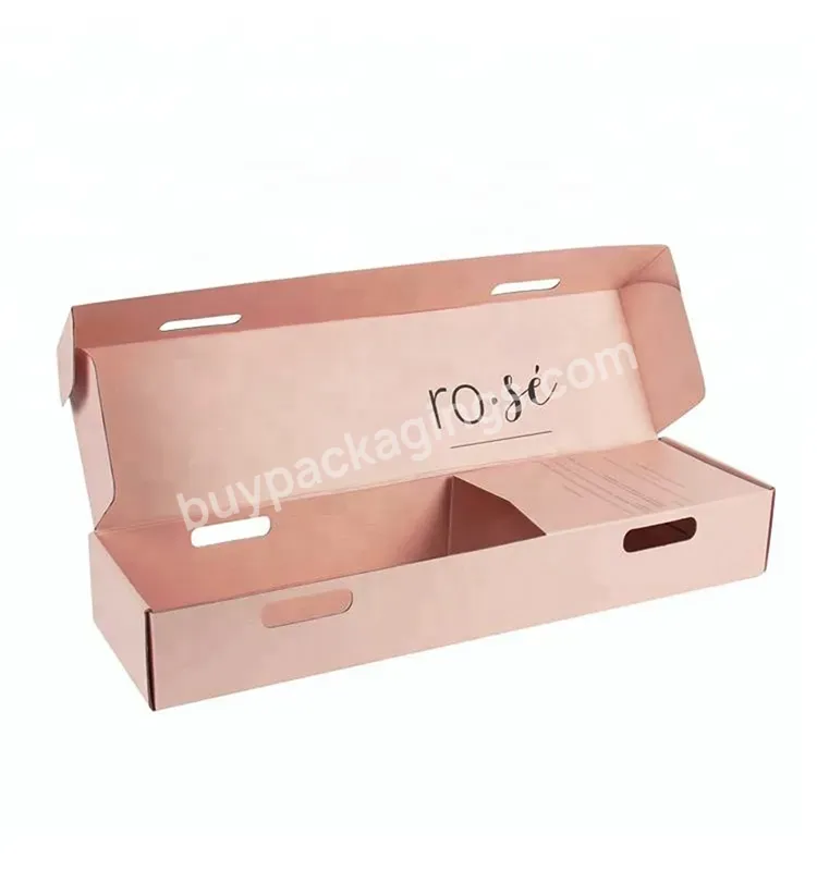 Custom Corrugated Rose Flower Box Pink Flower Sleeve Wrapping Paper Gift Box For Flower Packaging Shipping Box