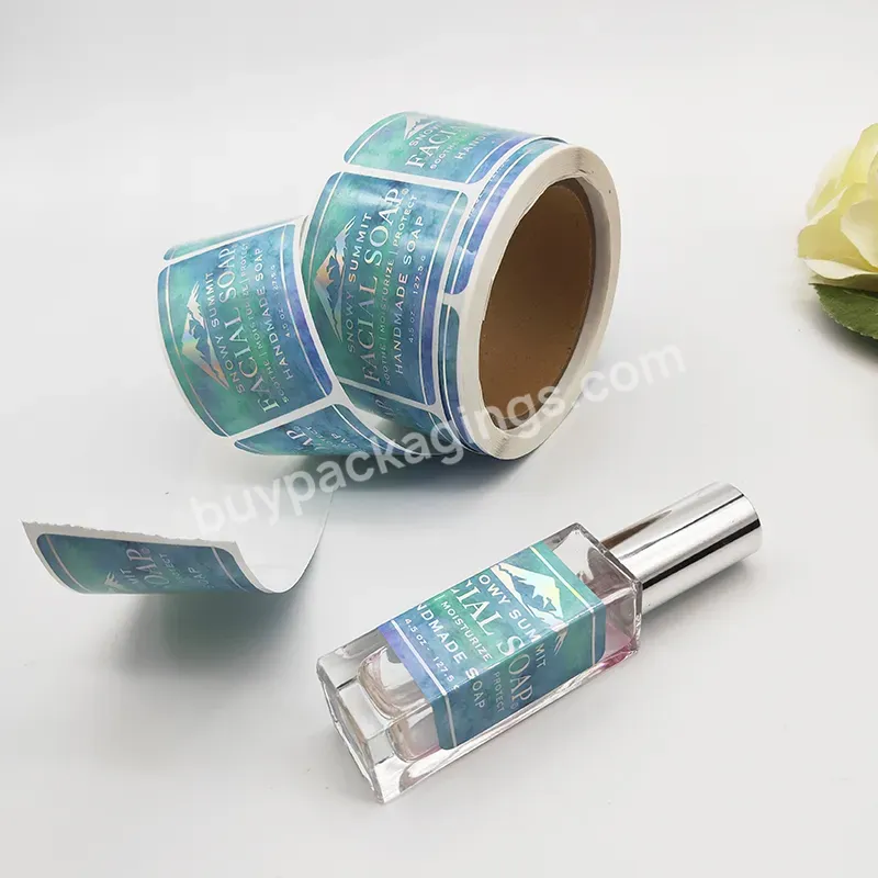 Custom Cosmetic Adhesive Gold Foil Sticker Perfume Glass Bottle Logo Label