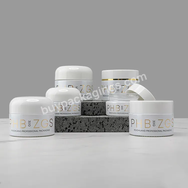 Custom Cosmetic Cream 20g 30g 50g White Round Bottom Vials Sample Small Cream Glass Jar - Buy 10 Grams Cream Jar,Cosmetic Sample Container,Mini Cosmetic Jar.