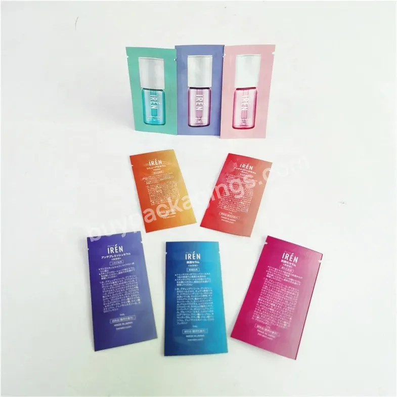 Custom Cosmetic Face Masking Bag Skin Care Cream Lotion Packaging Sample Sachets Cosmetic Aluminium Bags Three Side Seal Pouch