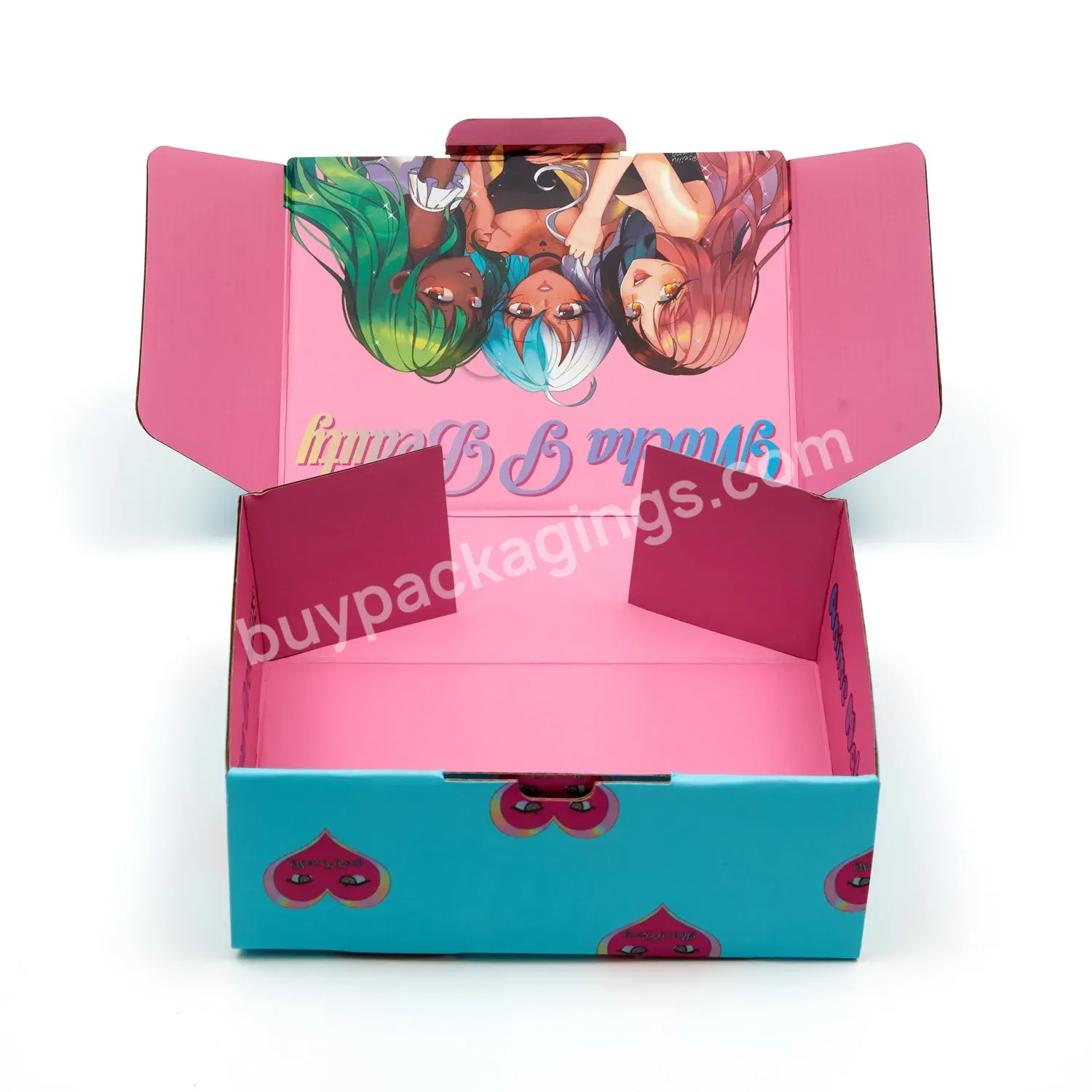 Custom Cosmetic Lingerie Package Paper Box Pr Color Eyelashes Packaging Anime Gift Box