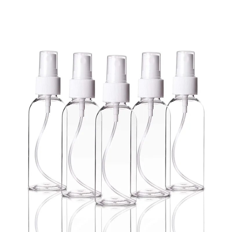 Custom cosmetic perfume 5ml 10ml 30ml 50ml 60ml 100ml 1oz 2oz body face mist clear plastic pocket spray bottle with fine sprayer