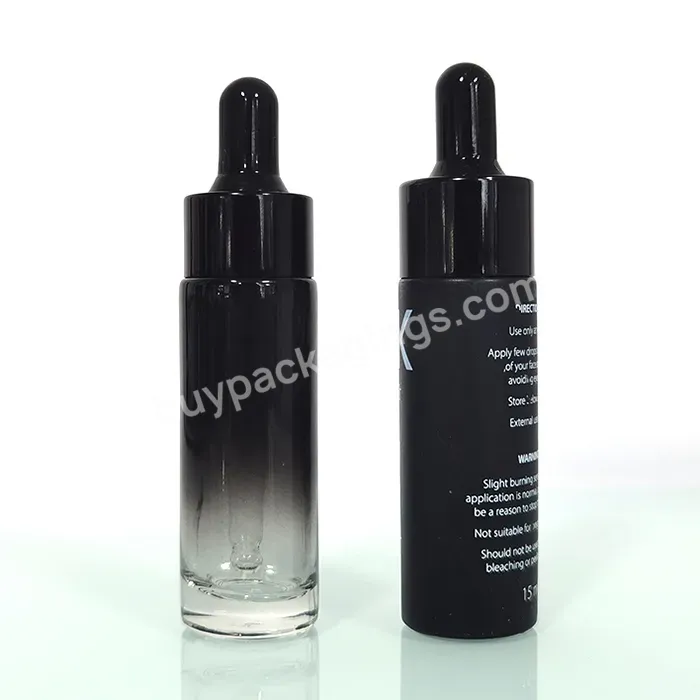 Custom Cosmetic Skincare Bottles Empty 15 Ml Amber White Black Pink Orange Yellow 0.5 Oz Glass Dropper Serum Bottle With Box