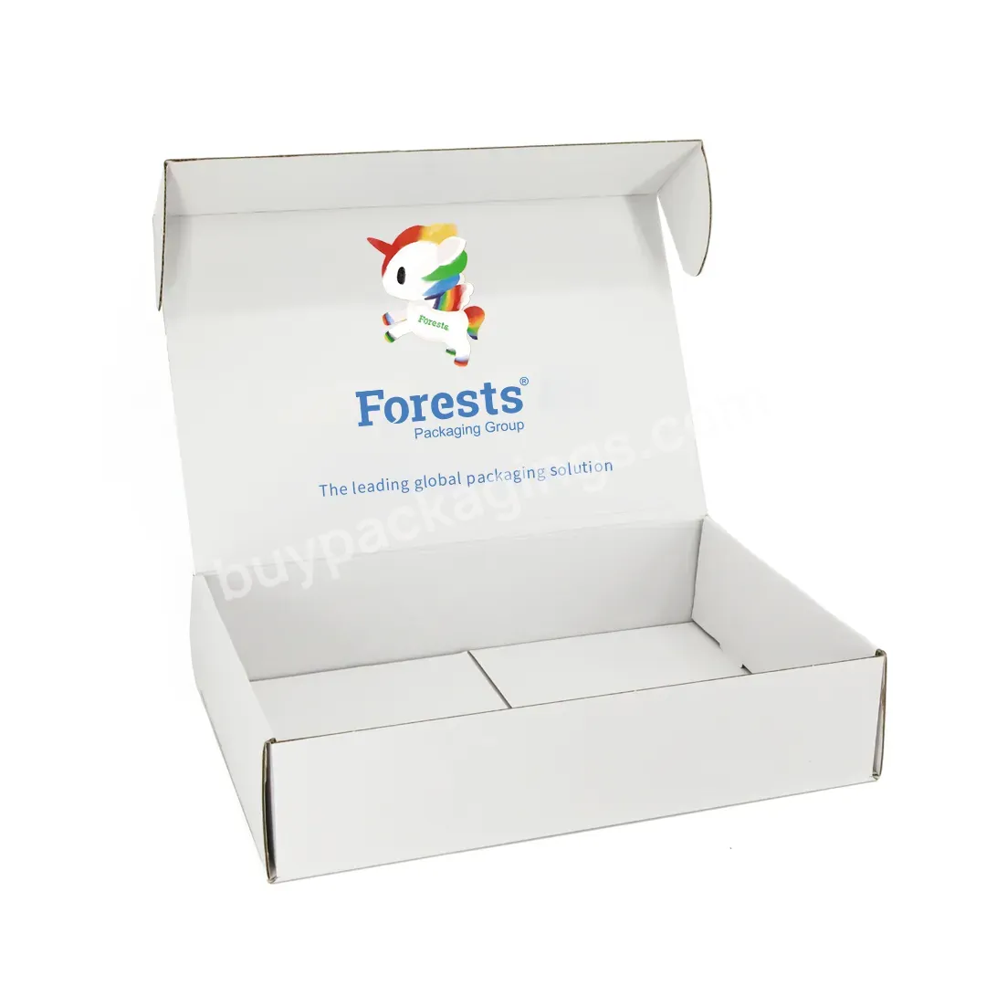 Custom Cosmetic White Shipping Packaging Mailer Box Custom Design Corrugated Paper Box With Paper Card Tissue Paper And Sticker