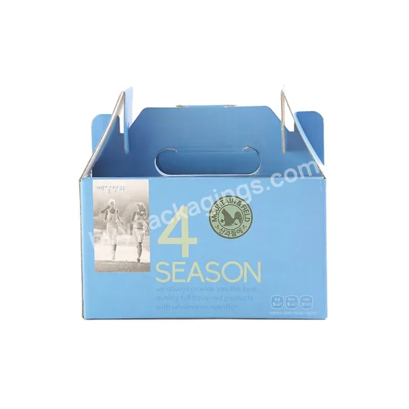 Custom Cotton Handle Brown Kraft Paper Gift Box Jar Honey Milk Package Corrugated Boxes