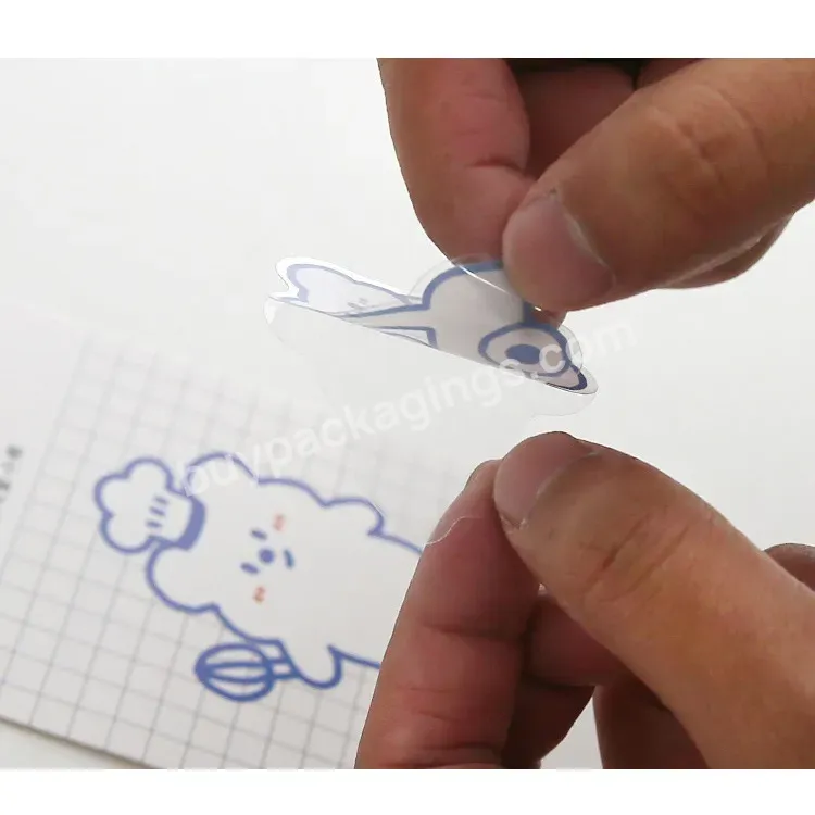 Custom Cute Animal Label Kawaii Encourage Sticker Of Lovely Cat Dog Bear Notebook Diy Cartoon Sticker