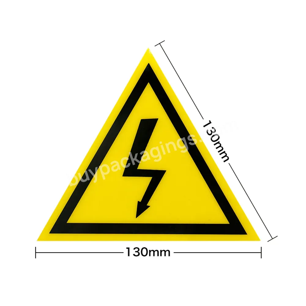 Custom Danger Warning Sticker Outdoor Warning Sticky Label Waterproof Strong Adhesive Sun Resistant Durable Logo