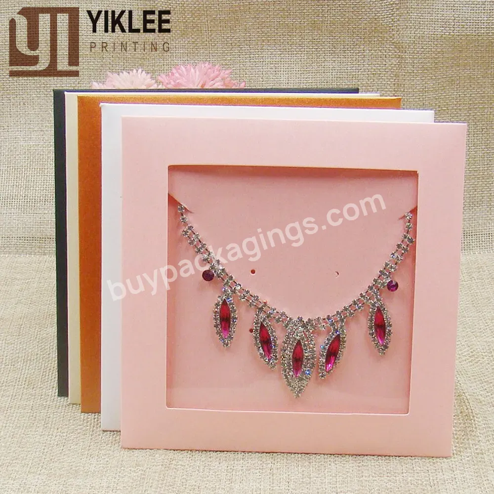 Custom Decoration Packing Paper Bags Diy Cd Show Case Wedding Invitation Card Various Color Jewelry Necklace Bag Paper Envelop