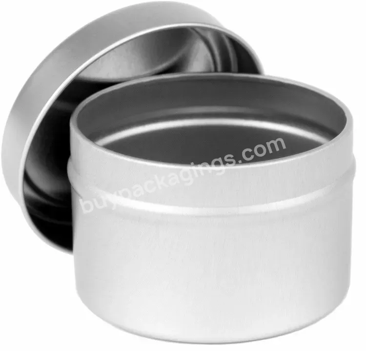 Custom Deep Round 150ml Silver Luxury Metal Containers Empty Candle Tin Box Matte Tin Box