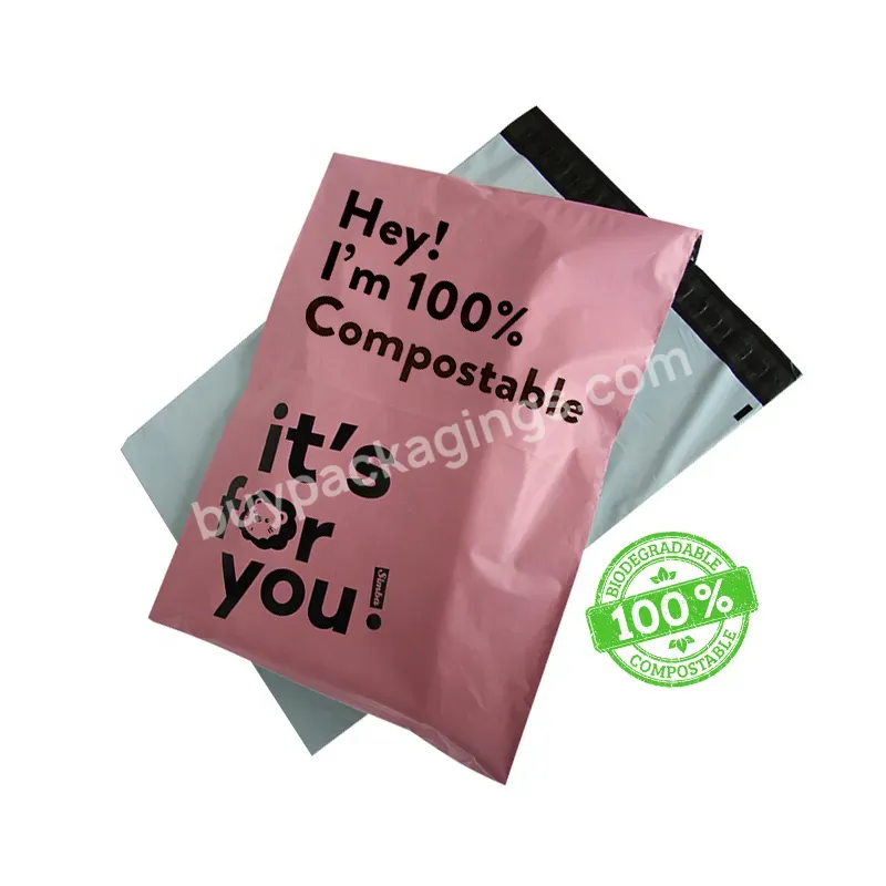 Custom Design 100% Compostable Mailer Biodegradable Recycled Plastic Eco-friendly Material Customized Eco Mailing Bag