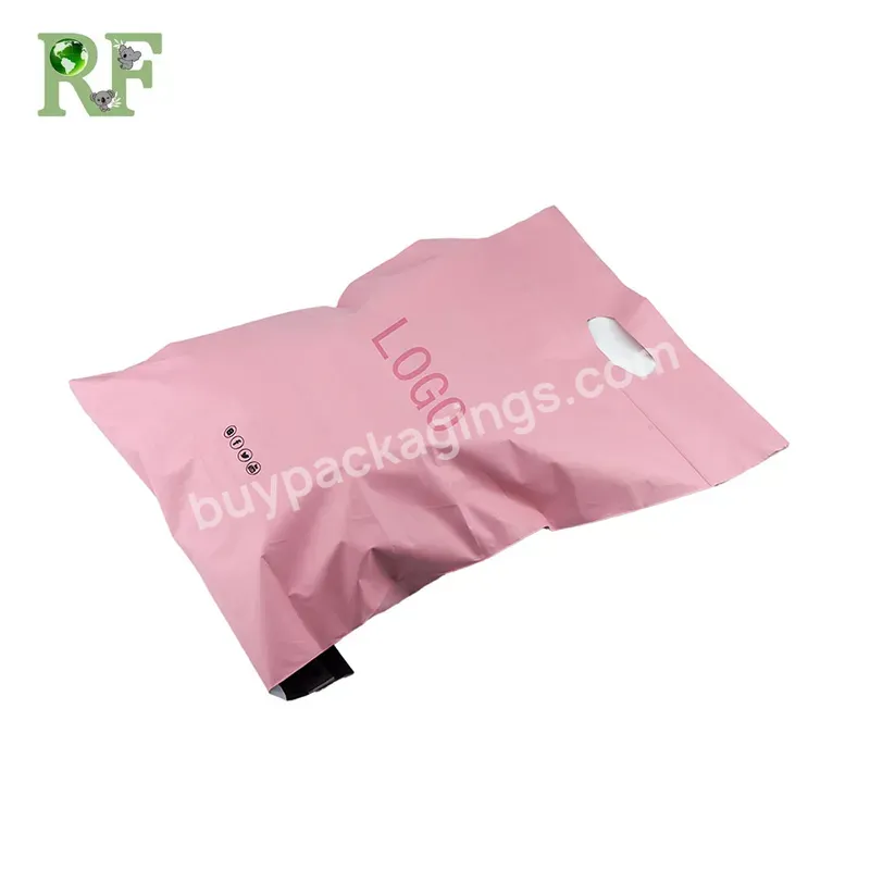 Custom Design 100% Compostable Mailers Bio Degradable Bag Tearproof Shipping Handle Bag