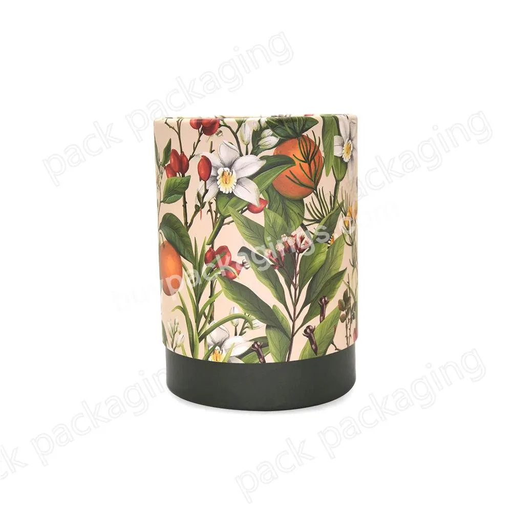 Custom Design Biodegradable Tea Paper Cardboard Container Packaging Tube for Tea Leavs Package