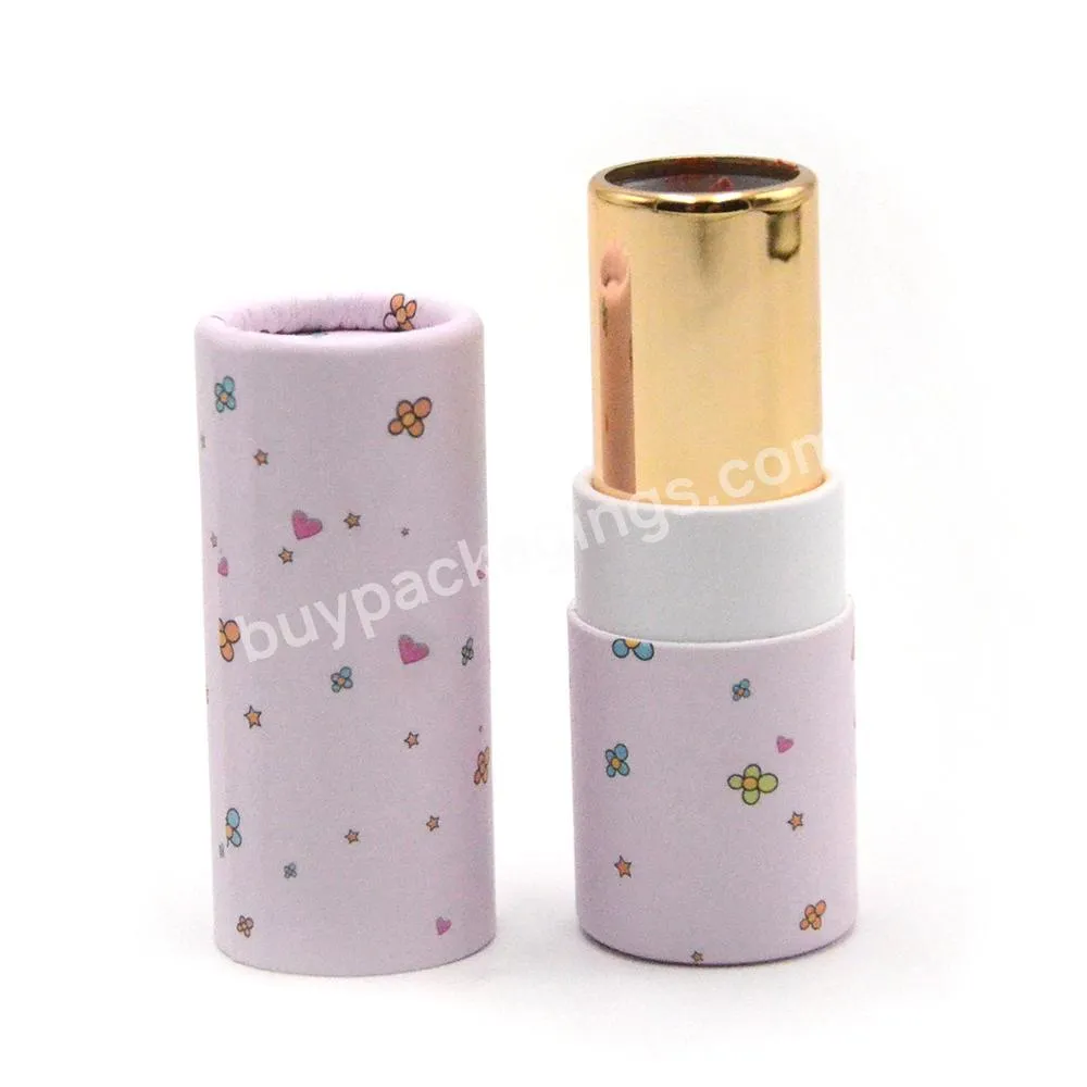 Custom Design Cardboard Tube  Packaging twist up paper tubes for lip sticklip balm