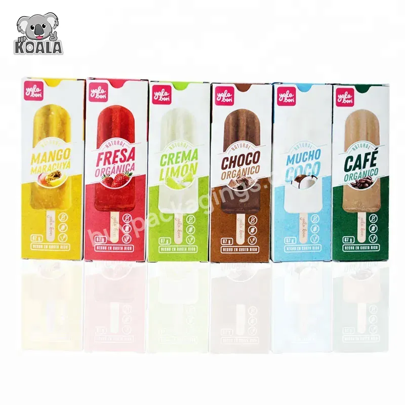 Custom Design Color Printed Flat Pack Diecut Ice Cream Packaging Box