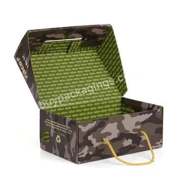 Custom Design Corrugated Shoe Box Mailer Box Underwear Box And Cotton Rope With Your Own Logo