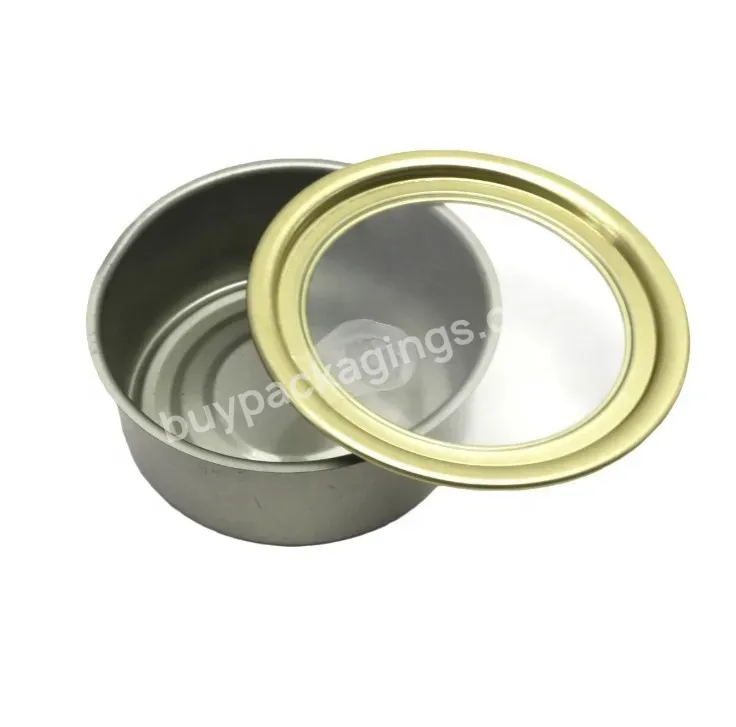 Custom Design Decorative Tuna Can For Candles Tuna Can With Clear Top Lid For Candles,Cosmetic Cream