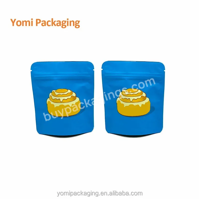 Custom Design Digital Print 3.5 Mylar Stand Up Pouch Resealable Zip Lock Smell Proof Packaging Bags