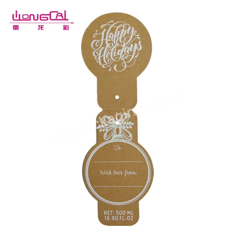 Custom Design Durable Recycled Folded Clothes Kraft Paper Hang Tag