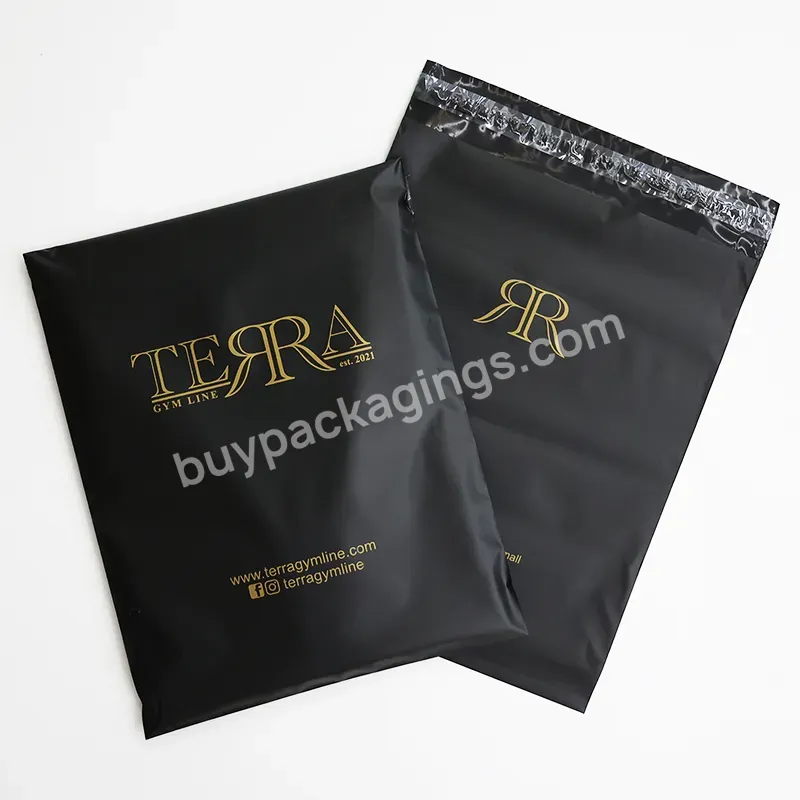 Custom Design Eco-friendly Black Poly Mailers Shipping Envelopes Mailing Bag For Clothing