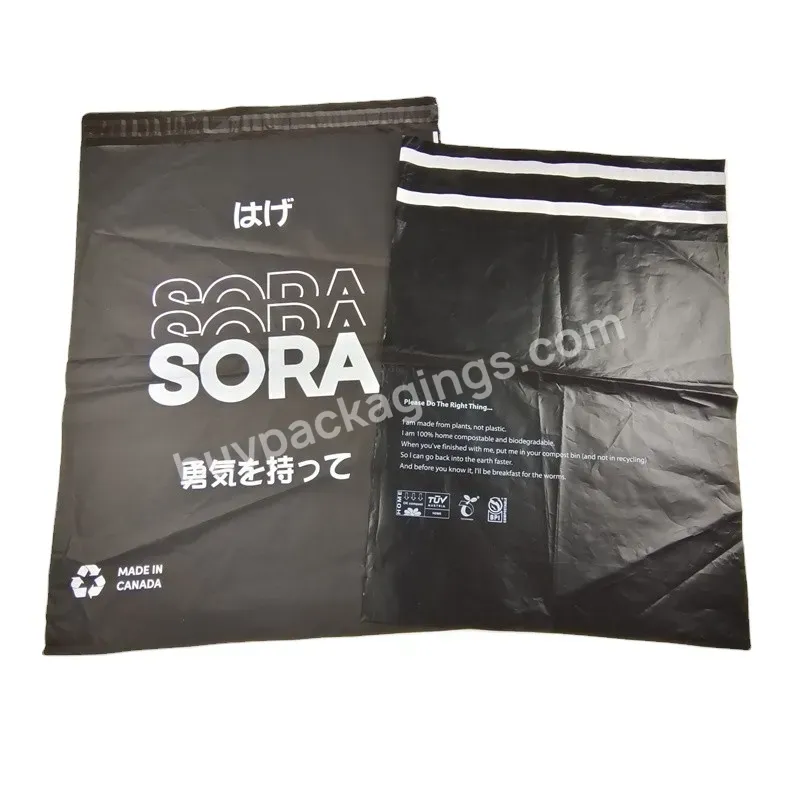 Custom Design Eco-friendly Matte Black Shoes Package Ldpe Poly Mailers Shipping Envelopes Mailing Bag For Clothing