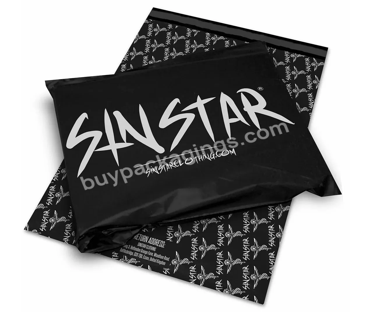 Custom Design Eco-friendly Shipping Full Printing Envelopes Bag Pink Poly Mailers For Clothing