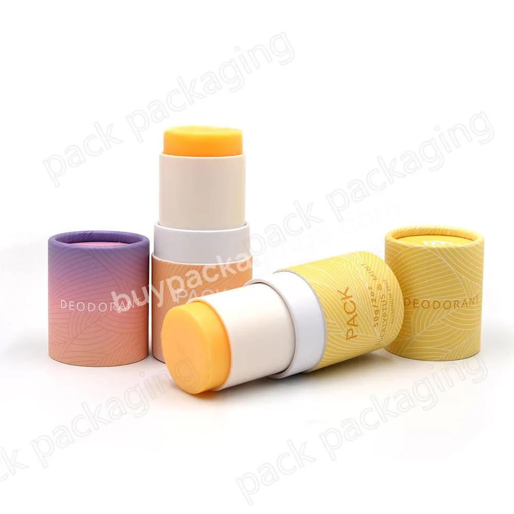 Custom design Empty deodorant stick twist up paper tube packaging