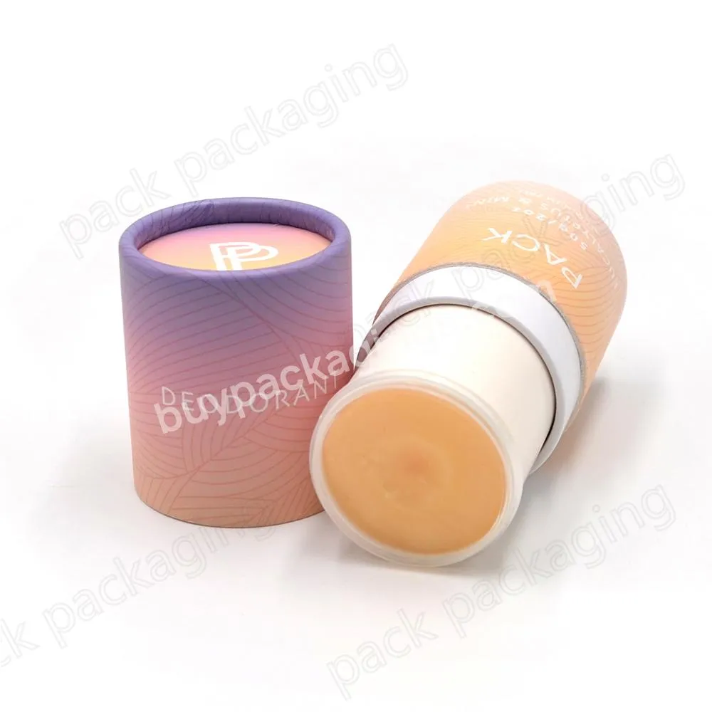 Custom design Empty deodorant stick twist up paper tube packaging