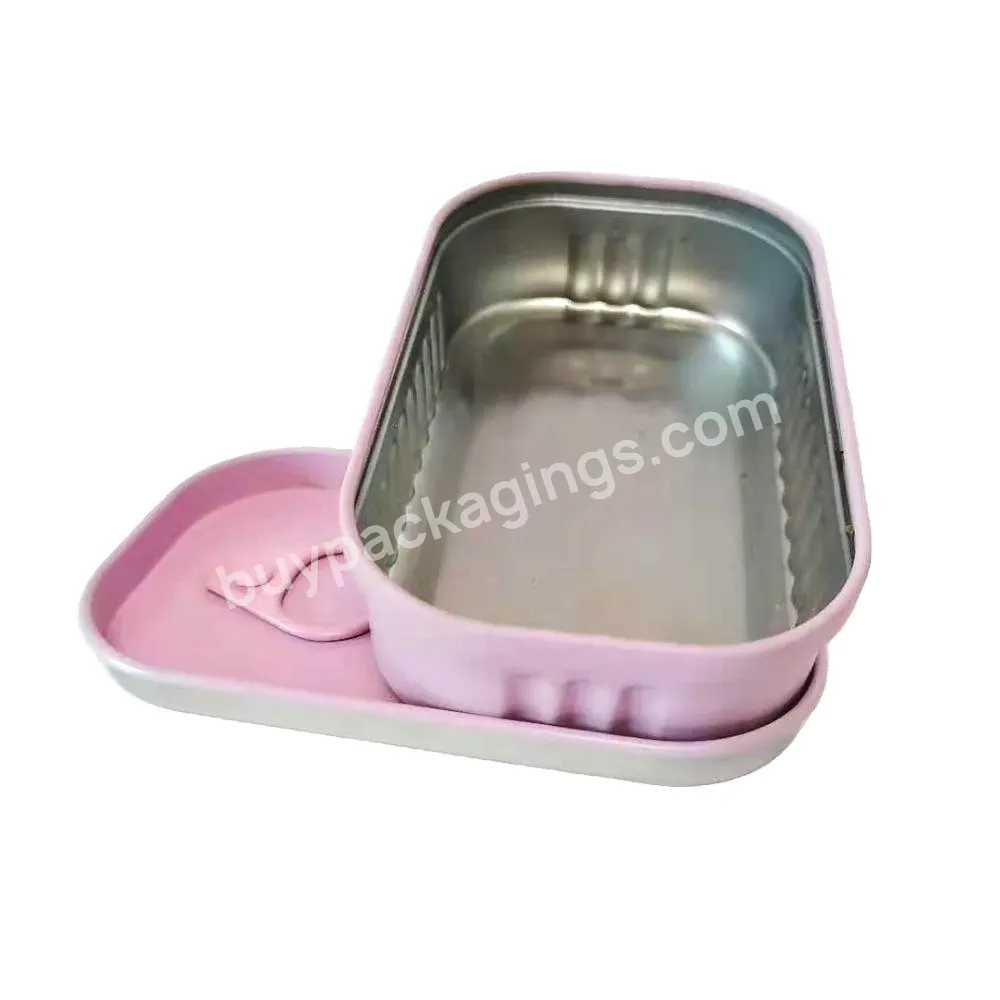 Custom Design Empty Sardine Fish Tin Can With Removable Lid Leak Proof Sardine Tin Can For Candle Cream Cosmetic