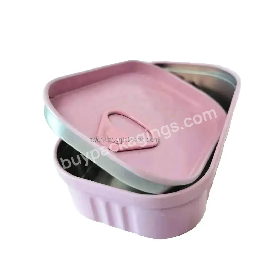 Custom Design Empty Sardine Tin Box With Removable Lid For Candle Making Tuna Tin For Wax Candle