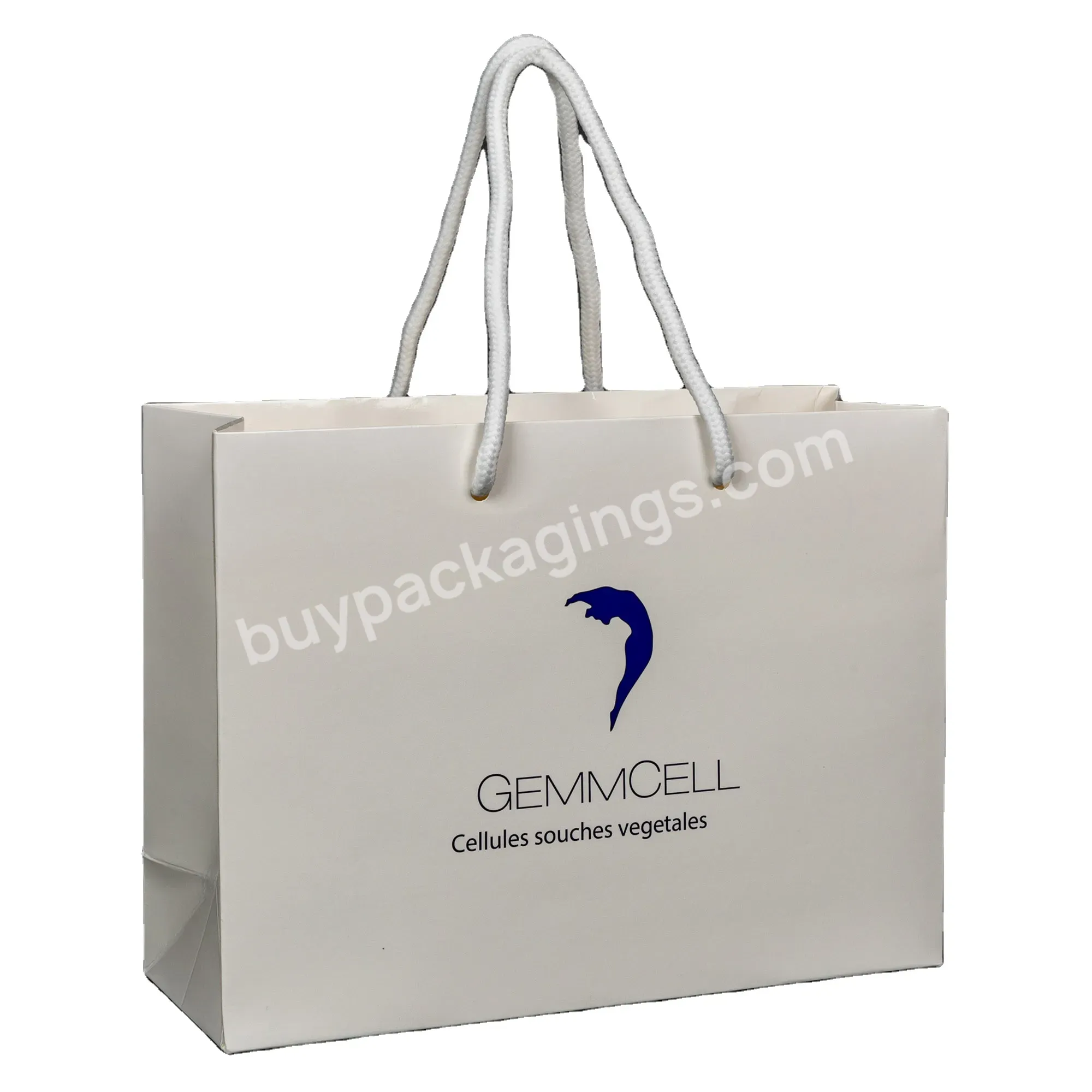 Custom Design Exquisite Logo Drawstring Printed Paper Bags In Shopping