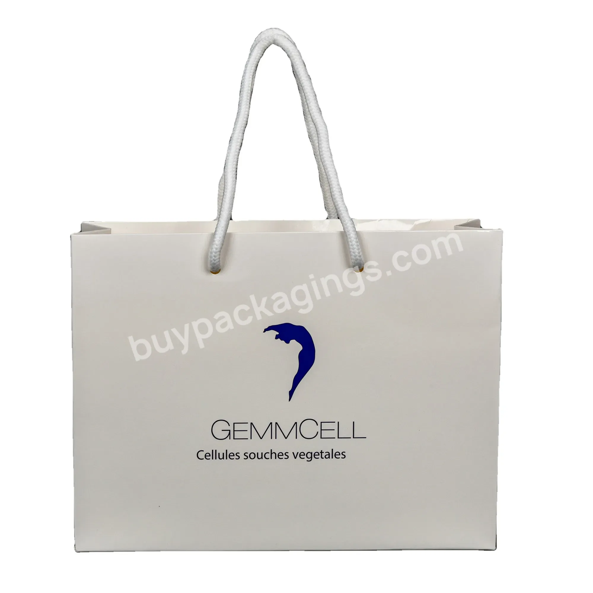 Custom Design Exquisite Logo Drawstring Printed Paper Bags In Shopping